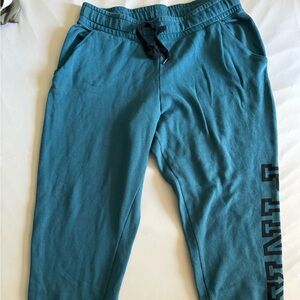 Victoria secret. Jogger suit. Sweater and sweat pants. Teal blue color. Size XL